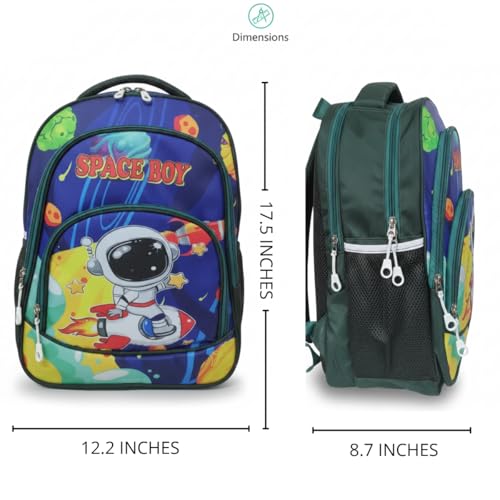 Image of Stylbase Kid School Backpack Bag for Girls and Boys | Ideal School Picnic Travel & Travelling Bag |17 Inches 4 Compartments, Water-Resistant Multipurpose for Kids