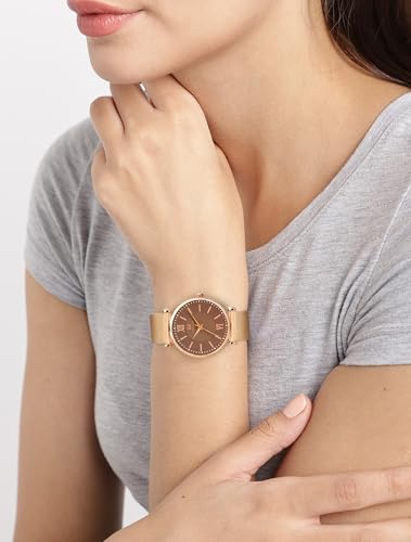 Image of IIK COLLECTION Watches for Women Round Dial |Analogue Quartz Movemnet Ladies Watch|Long Battery Life|Leather Bracelet Strap|Buckle Lock Clasp Safety Watches for Girls