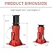 ActiveTrail 2 Pack 12T Pin Type Jack Stands, Pin-Style Supports for Heavy Trucks & RVs, Quick-Release Locking, 11-18 Inch Adjustable Height, Professional Garage & Shop Use, Red