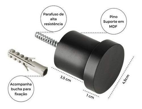 Pino Suporte Pendurador Para Espelho Adnet