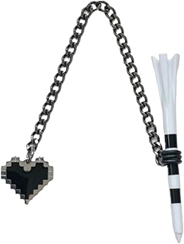 Review Heart Chain Golf Tee Hanger Tee Holder Tee Height Fixed Caddy Supplies Golf Accessories