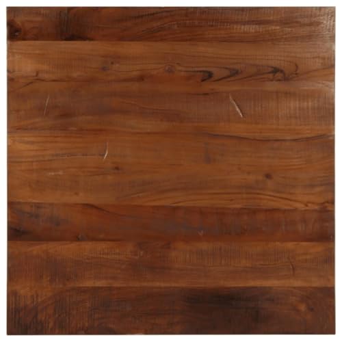 vidaXL Tischplatte, Holzplatte Quadratisch, Massivholzplatte für Tisch Esstisch Couchtisch, Ersatztischplatte, 80x80x2,5cm Altholz Massiv