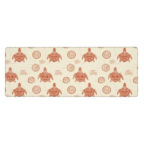 Grand tapis de souris tortue vintage pour bureau et jeu PC