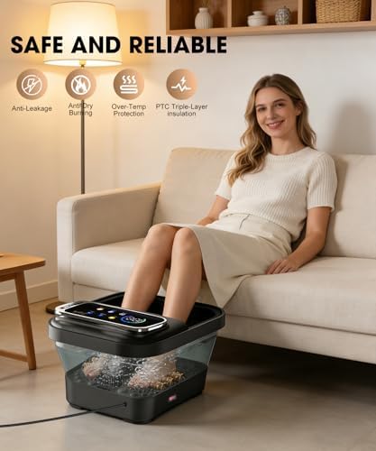 Collapsible Foot Spa with Heat, 6 Massage Rollers & Color Touch Screen - 4