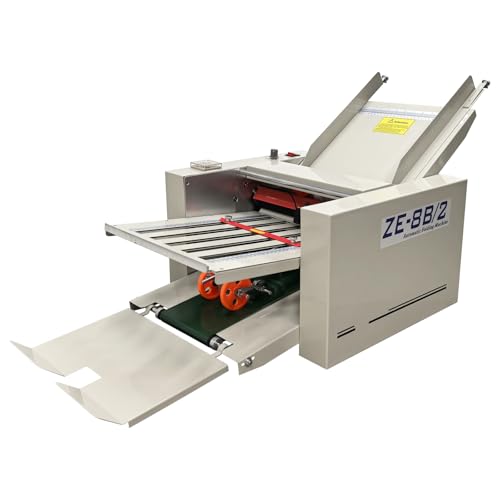 LGXEnzhuo 110V Automatic Paper Folding Machine – Desktop Electric Document Folder with Dual Folding Trays, Adjustable Speed & Counting Function for 2