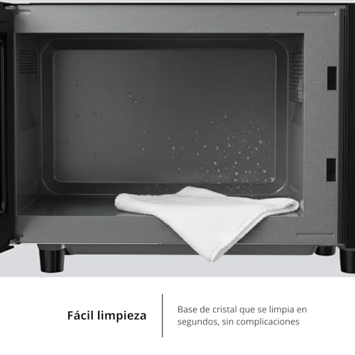 Corberó – Microondas Sin Plato Giratorio con Grill | CMICW8023DF | 23L | 800W | Auto Menú | 5 Niveles de Potencia | Digital Touch | Función Descongelar | Pizza | Negro - imagen 7