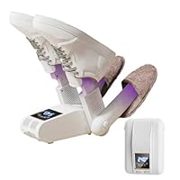 Schuhtrockner Elektrisch 2 Paar, Stiefeltrockner mit 240-Minuten-Timer und LED-Touchscreen, Fußwärmer, Handschuhtrockner Trocken mit UV-licht, Schnelltrocknung für fußballschuhe Skischuhe (Weiß)