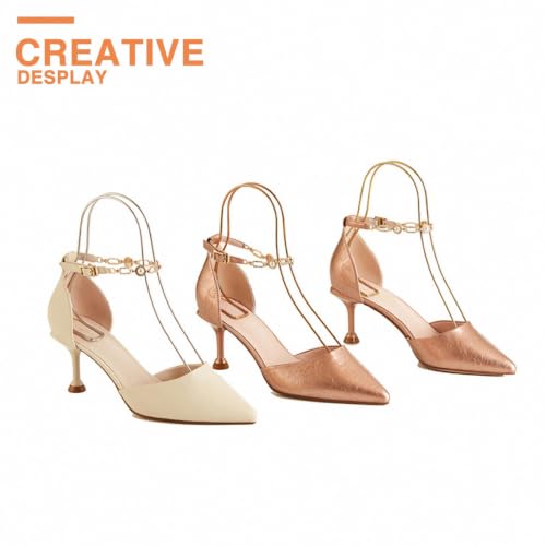 MAGICLULU 6pièces Étagère à Chaussures Doré Support De Pour Et Sandales Pour Magasin Maison Et – vue 8
