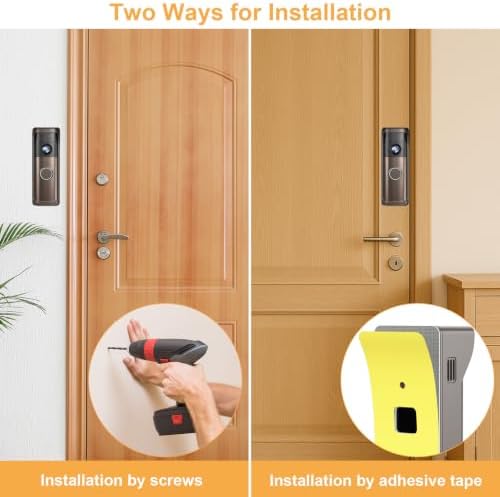 No-Drill Adhesive Mount - 2026 New Upgraded for Ring/Other Battery Doorbell/Plus/Pro (2nd Gen-2026 Model), Camera Door Mounting Holder Bracket Accessories Easy Installation for Apartments Houses — 사진 6