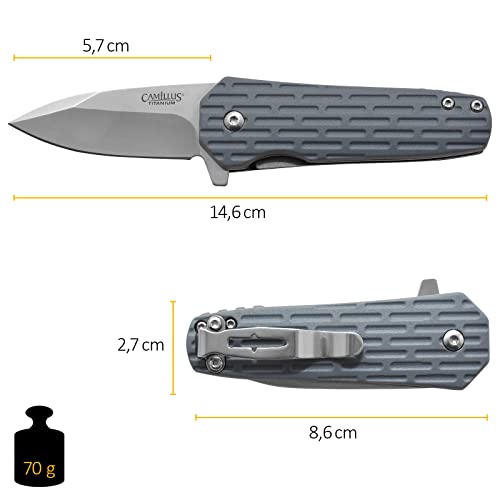 Camillus Wedge 5.75" Folding Knife, 2.25" Drop-Point Blade, Slate Blue (19399) #TOP1