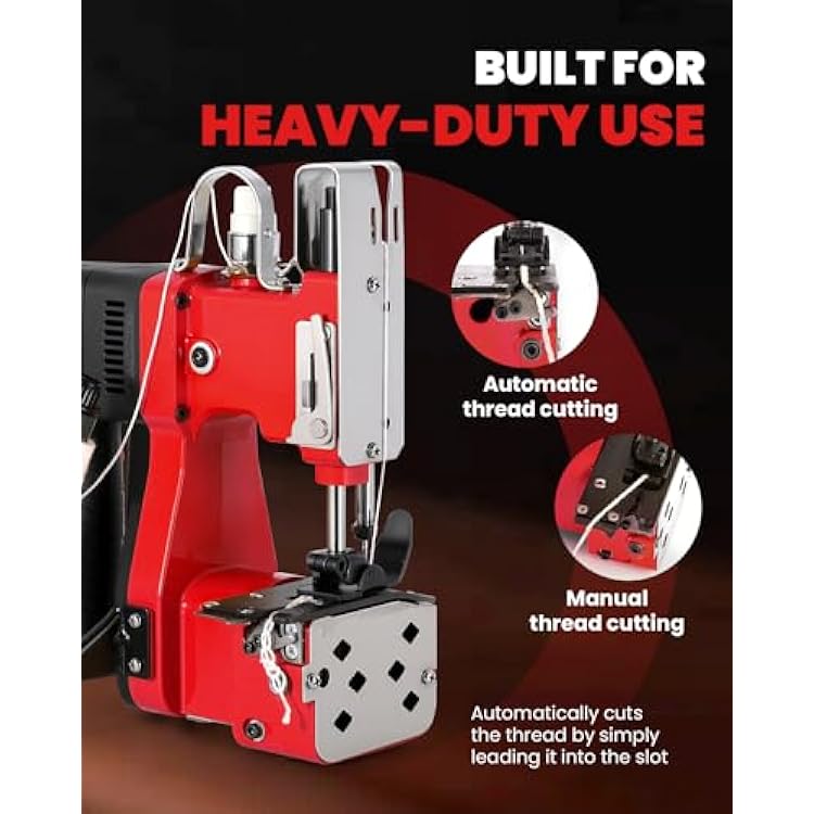 Hanchen Bag Sewing Machine High Speed Bag Sealing Machine Bag Closer Bag Closing Machine Bag Stitching Machine Industrial Sewing Machine Bag Stitcher for Sack Woven Kraft Paper Bag Sealing