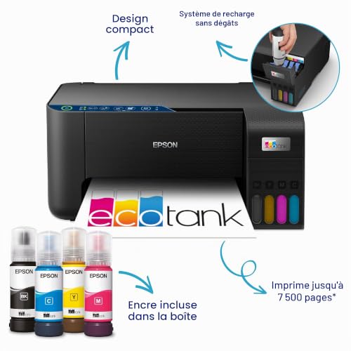 Epson EcoTank ET-2861 stampante multifunzione inkjet 3in1 A4, serbatoi ricaricabili alta capacit�, 4 flaconi inclusi pari a 4500pag B/N 7500pag colore, Wi-FI Direct, USB (ECOTANK ET-2861) - 3