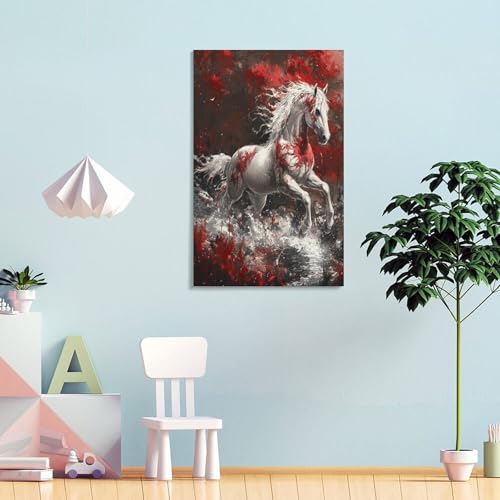 Impression sur toile cheval murale decoration interieure moderne tableau - 4