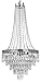 French Empire Crystal Chandelier Chandeliers Lighting , SILVER , H30 X Wd17 , 4 Lights , FREE SHIPPING