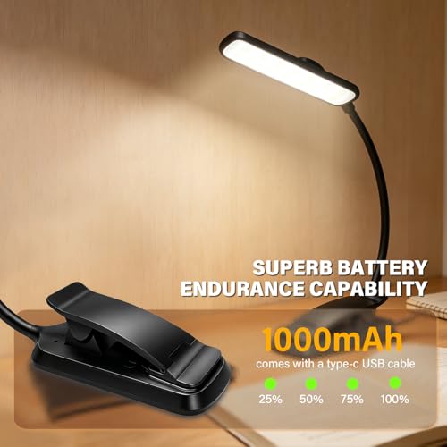 Lampe de lecture rechargeable bureau intensité variable 3 modes - 5