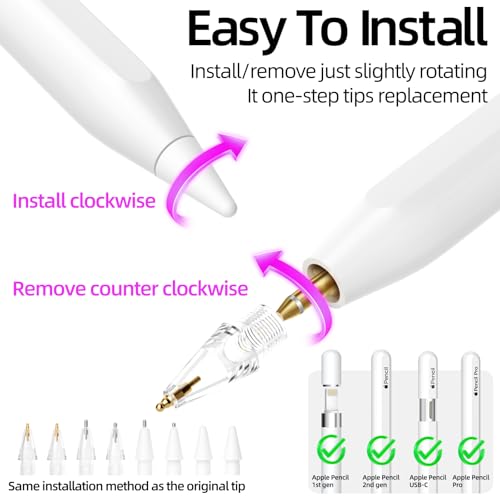 Embouts Apple Pencil Pro en métal de rechange durables pour dessin et note sur iPad