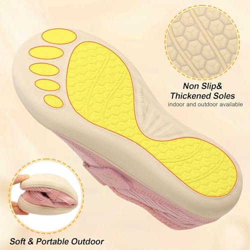 Image of Spesoul Wide Womens Slippers Adjustable House Shoes Indoor Outdoor Barefoot Slippers Cozy Walking Shoe Swollen Edema Diabetic Shoes