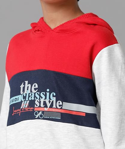 Image of KYDA KIDS Boys Cotton Hooded Neck Hoodies - Sweatshirt with Hoodies Full Sleeves Boys Winter Wear, Long Sleeve Sweatshirts for Boys - Regular Fit Multicolor(HOOD-A-C5-9-10Y)