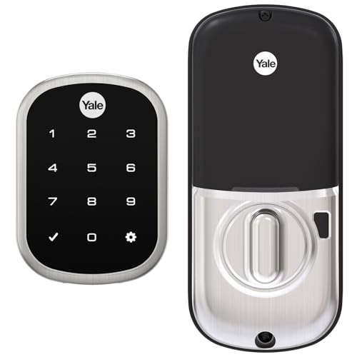 Yale Security Deadbolt Lock SL with Z-Wave, Satin Nickel Keyless Entry Door Lock with Electronic Touchscreen Keypad for Code, ‎YRD256-ZW2-619