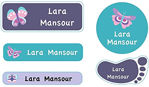 Essmak Butterfly Personalized School Labels For Kids | Customized School Labels | School Labels | School Label For Kids | Labels For Kids | Personalized School Labels | Customized School Labels