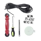 FLYZZZ Screen Repair Kit with 50ft Screen Spline Window Screen Replacement Kit 13Pcs Screen Roller T