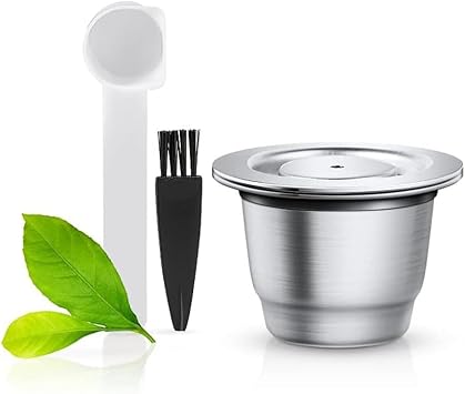 Stainless Steel Reusable Coffee Capsules Fit For N espresso Capsules OriginalLine, Metal Refillable Espresso Coffee Filter Pods Compatible For N espresso Machines Brewers