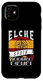 Carcasa para iPhone 11 Elche España Bandera GPS Coordenadas De Elche