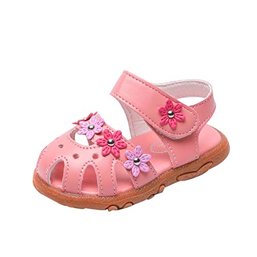Kids Girls Summer Sandal Flat Sport Beach Sandals Sole Close Toe Princess Sandals(Toddler/Little Kid)