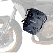 68L Waterproof Motorcycle Crash Bar Bag with Shoulder Strap Bumper Bag Moto Saddle Side Bag Durable PVC Storage for Bumper, Frame & Rear Mounting