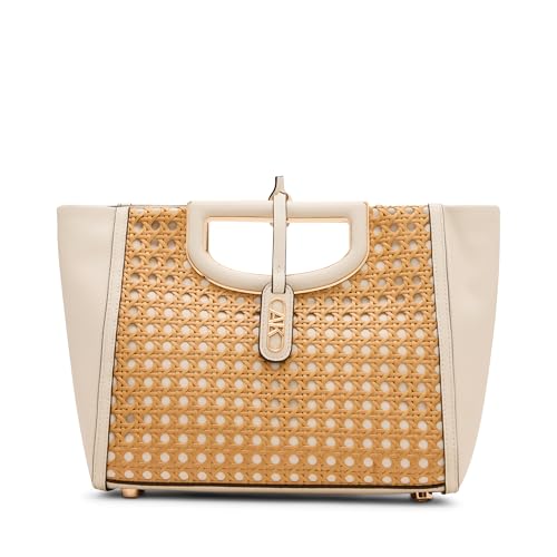 Cartable femme Anne Klein Caning en métal découpé sac à main beige S