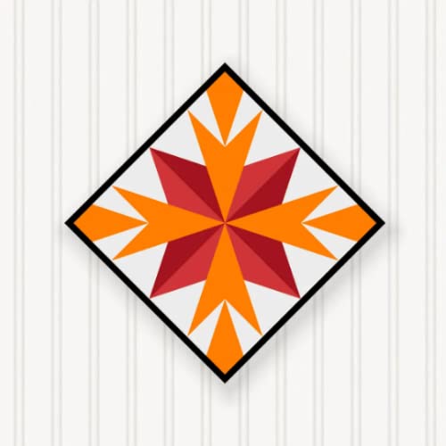 BARN QUILT Block Outdoor Square BQ049-02 | 6 SIZES | Outside Pattern | Wall Art | Yard Art | Barn Quilt Sign | Farm Quilt Design (92