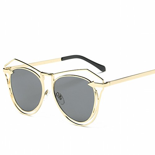 Lunettes YL C-004 cadre doré or rouge idéales pour vos terrasses d'été
