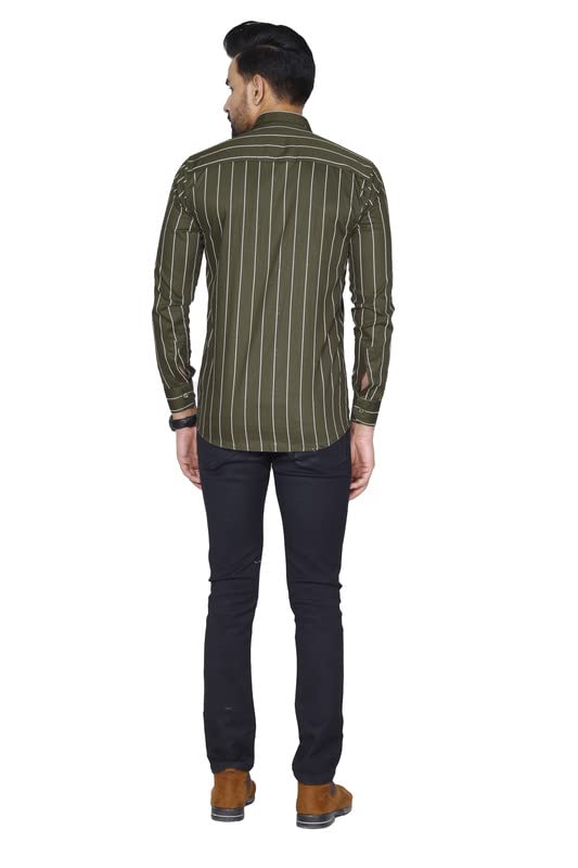 Image of Pure Cotton Solid Slim Fit Semi Casual Shirt for Men's & Boy's (Pack of 1)