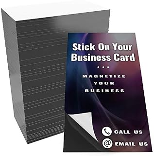 Pro-Grade Adhesive Business Card Magnets 100pk. Blank Peel-and-Stick 2in x 3.5in Magnetizers Turn