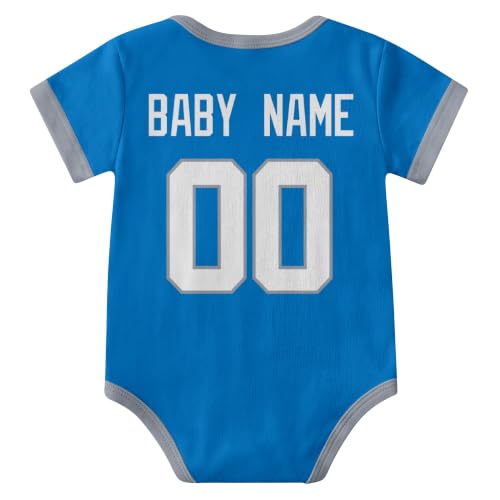 Image of KREDE Baby Clothes Custom Short Sleeves for Baby Boy Gifts | Custom Bodysuit with Number Name Gifts for Baby