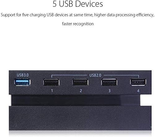 5-Port Hub for PS4, 2win2buy USB 2.0 3.0 Hub High Speed Adapter Connector for Sony PS4 Playstation 4 (Not for ps4 Slim,Pro)
