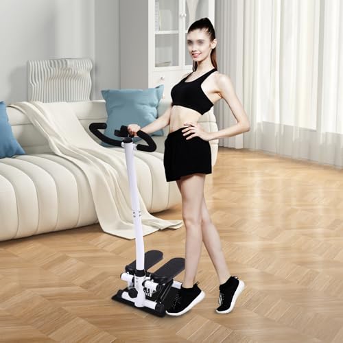 Balansstepper, fitnessstepper, mini-stepper, crosstrainer voor thuis, been/armtrainer, lcd-monitor, verstelbare step-machine, belastbaar tot 150 kg, home fitness oefening - Afbeelding 3