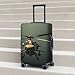 QSMBNET Travel Luggage Cover Helicopter Spandex Suitcase Protector Washable Baggage Covers Fashion Elastic Scratch-Resistant Luggage Cover Protector Fits 18-32 Inch Luggage