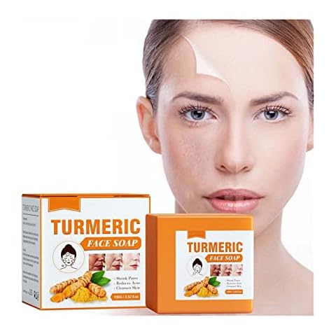 Ginger Tumeric Soap, Skin Whitening Dark Spots Lightening Acne Brightening Soaps, Lymphatic Detox Organic Ginger Soap, Moisturizing Deep Clean Slimming Bath Soap for All Skin Types (1PC) Cover