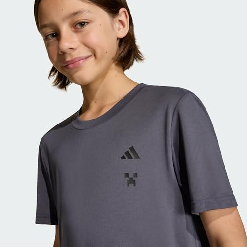 adidas Unisex Kinder Minecraft Training T-Shirt, Aurora Onix, 11-12 Years