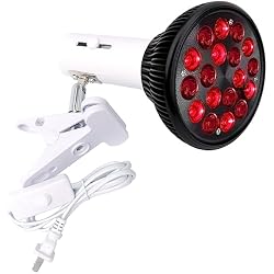 DMMBMFC Red Light Therapy Lamp-54W 18 LED Infrared Light Therapy Device with Adjustable Lamp Holder, 660nm Red and 850nm Near Infrared for Face Body