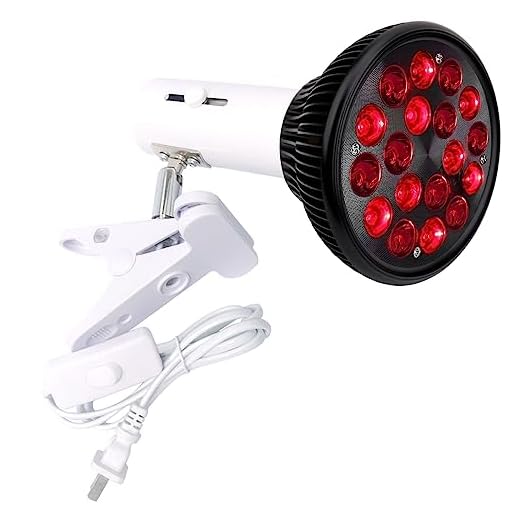 DMMBMFC Red Light Therapy Lamp-54W 18 LED Infrared Light Therapy Device with Adjustable Socket Clamp, 660nm Red and 850nm Near Infrared Red Led Light for Skin and Pain Relief (54W)