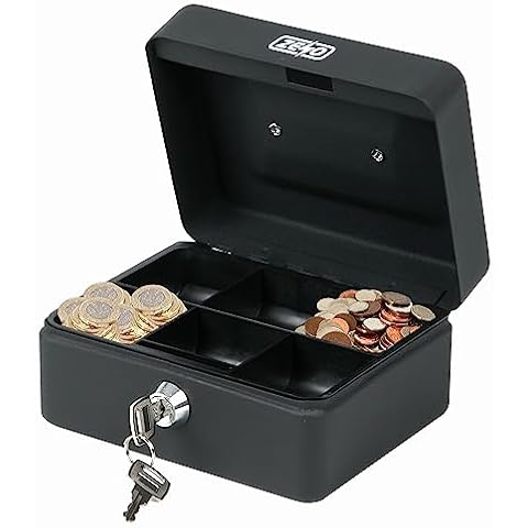 ZEN Cash Box with Lock and Compartments Cover