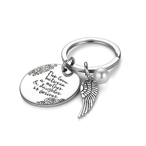 Uoipengyi Mom Gifts From Daughter - The Love Between A Mother & Daughter Is Forever Keychain, Stainless Steel, Best Mother's Day Gift, Mother Daughter Gifts For Birthday #TOP1