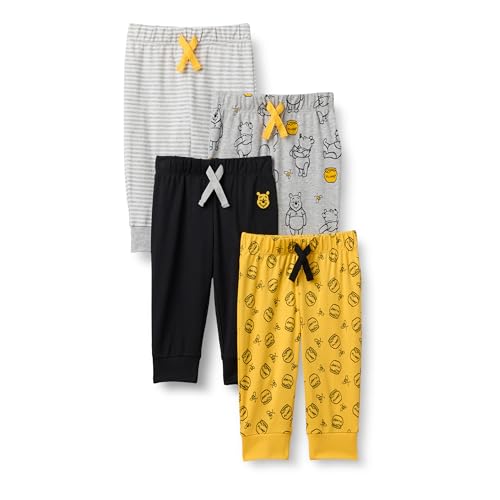 Amazon Essentials Disney | Marvel | Star Wars Pantaloni Bambini e Ragazzi, Pacco da 4, Winnie The Pooh Oh Bother, 3 anni
