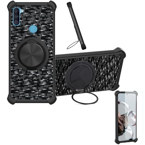 �Ή� Samsung Galaxy A11 �P�[�X Phone Case [1�� 9H+�d�x���� �K���X�t�B����][360°��]���X�^���h�A�}�O�l�b�g��]CX-11-HEI