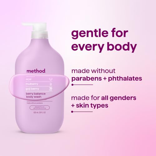 Image of method Body Wash, Berry Balance - Leaves Skin Feeling Soft & Moisturized, Made Without Parabens, Notes of Acai, Mulberry & Goji Berry, 28 Fl Oz