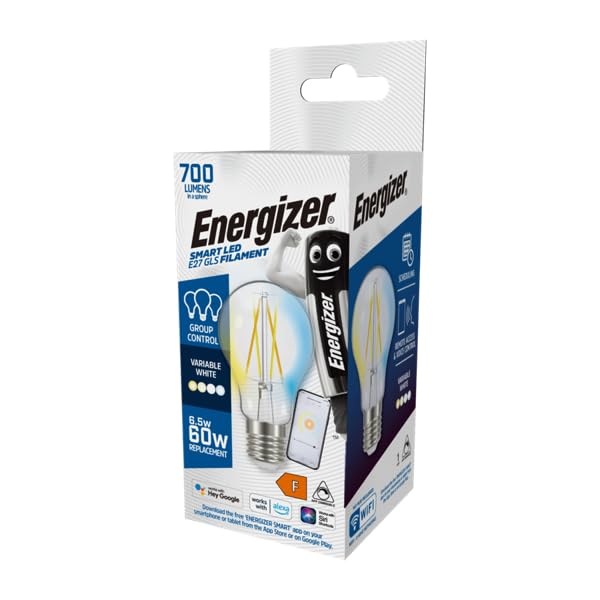 S18477 Energizer Smart E27 ( ES) GLS Filament - 6.5W - 806lm
