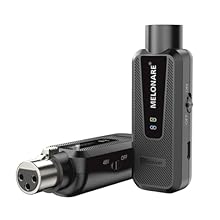 164FT WIRELESS FREEDOM: This XLR transmitter and receiver is perfect for XLR interface equipment, including wired mics, audio mixers, and speakers. Say goodbye to cable clutter on stage or in the studio. Operating on a 900MHz UHF frequency, it avoids...