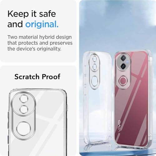 Image of Jkobi Back Cover for Vivo V50 | Vivo V50e (Silicone Clear Shockproof Case with Camera Protection | Soft and Flexible | Transparent)